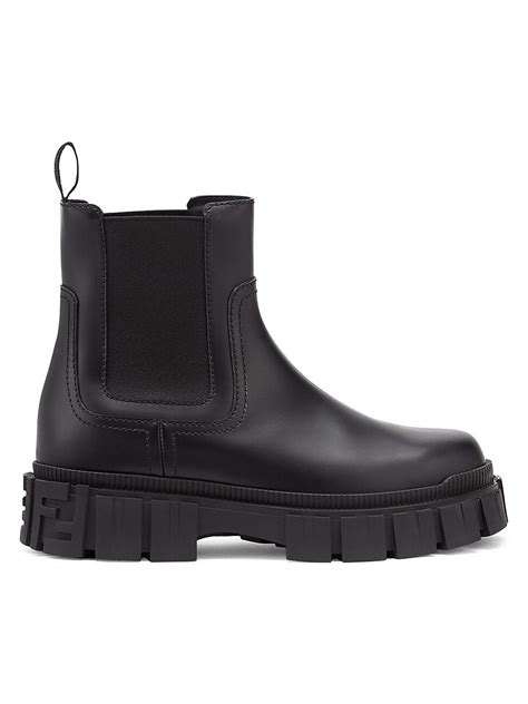 fendi force black leather chelsea boots|Fendi Force Chelsea Boots Leather Black .